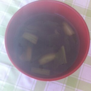 小松菜の澄まし汁